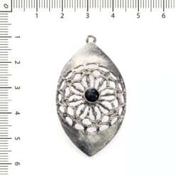 Dije Oval c/flor y esmaltado