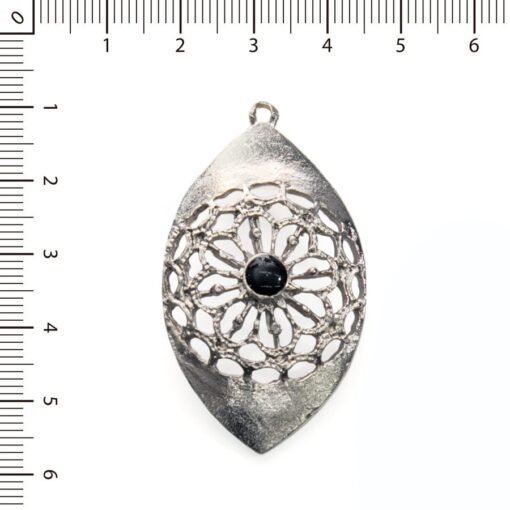 Dije Oval c/flor y esmaltado