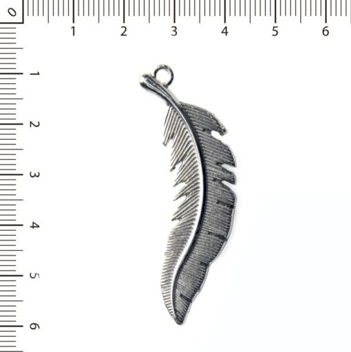 Dije pluma mediana niquel