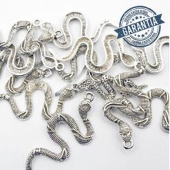 Dije Serpiente baño Plata añeja
