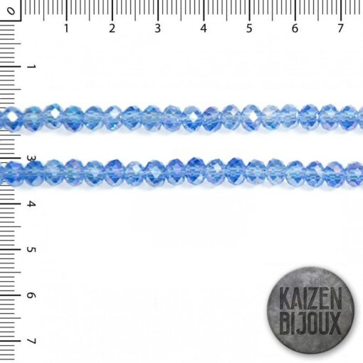 Dona Cristal Azul claro Traslucido 6mm