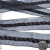 Galon Bordado Mostacillas Negro linea fina
