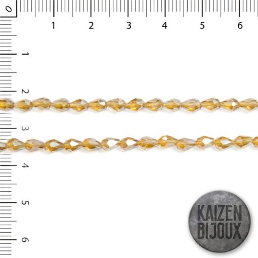 Gota Mediana Cristal Marron Pardo Traslucido