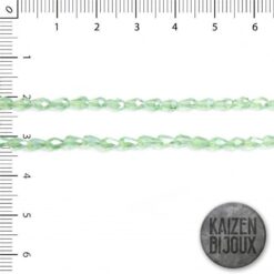 Gota Mini Cristal Verde Pastel Traslucido