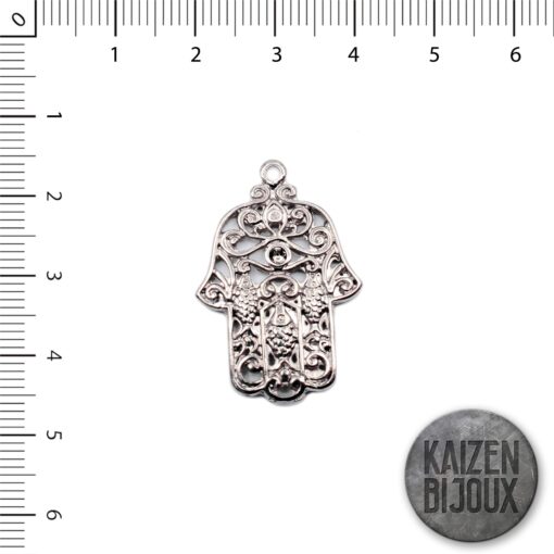 Mano Hamsa calada c/dibujos 32mm