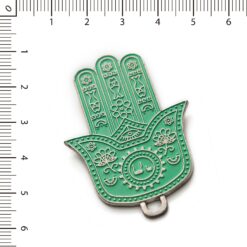 Mano Hamsa gigante verde agua