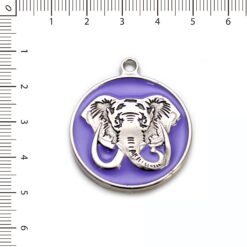 Medalla Elefante esmaltado lila
