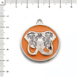 Medalla Elefante esmaltado naranja