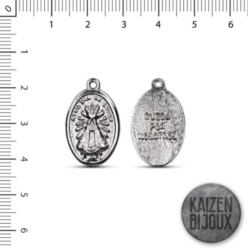 Medalla Virgen de lujan oval