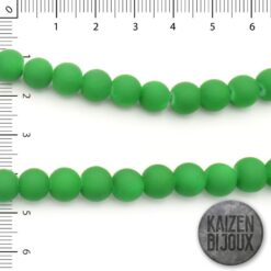Perlas de Vidrio n8 Verde Engomadas