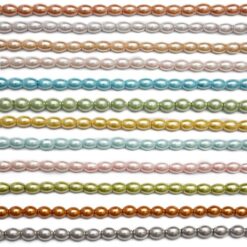 Perlas Oval brillantes