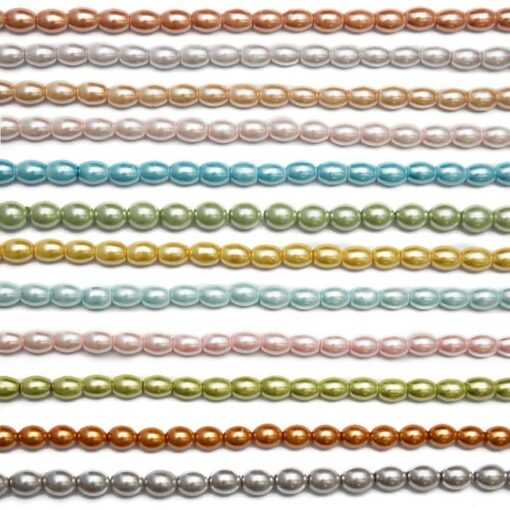 Perlas Oval brillantes