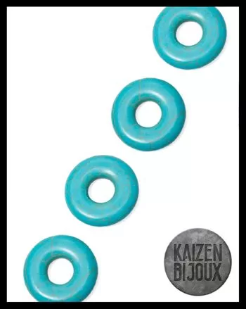 Piedras Reconstituidas Dona 30mm Turquesa
