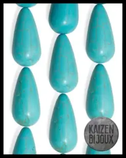 Piedras Reconstituidas Gota 20*40 Turquesa