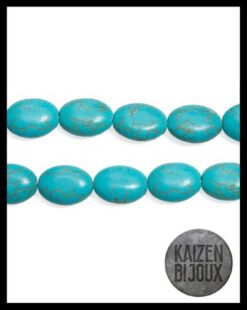 Piedras Reconstituidas Oval Plano 12*16 Turquesa