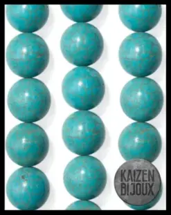 Piedras Reconstituidas Redondas 18mm Turquesa