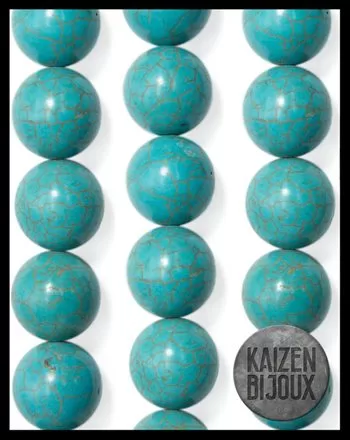 Piedras Reconstituidas Redondas 18mm Turquesa