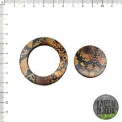 Pieza Animal print Circulo x 2 madera