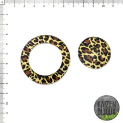 Piezas Animal print Circulo x 2 acrilico