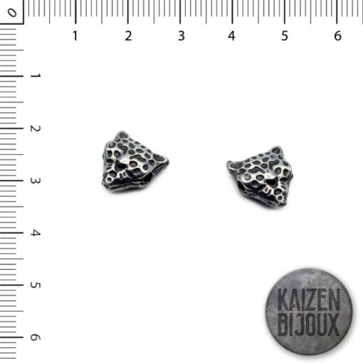 Cabeza Leopardo peltre