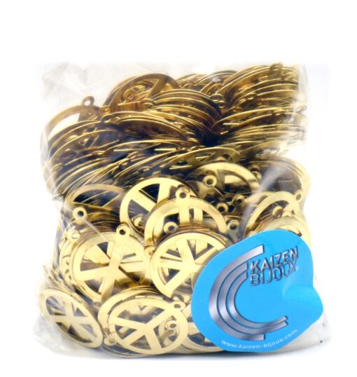 Símbolo Paz 22mm Dorado
